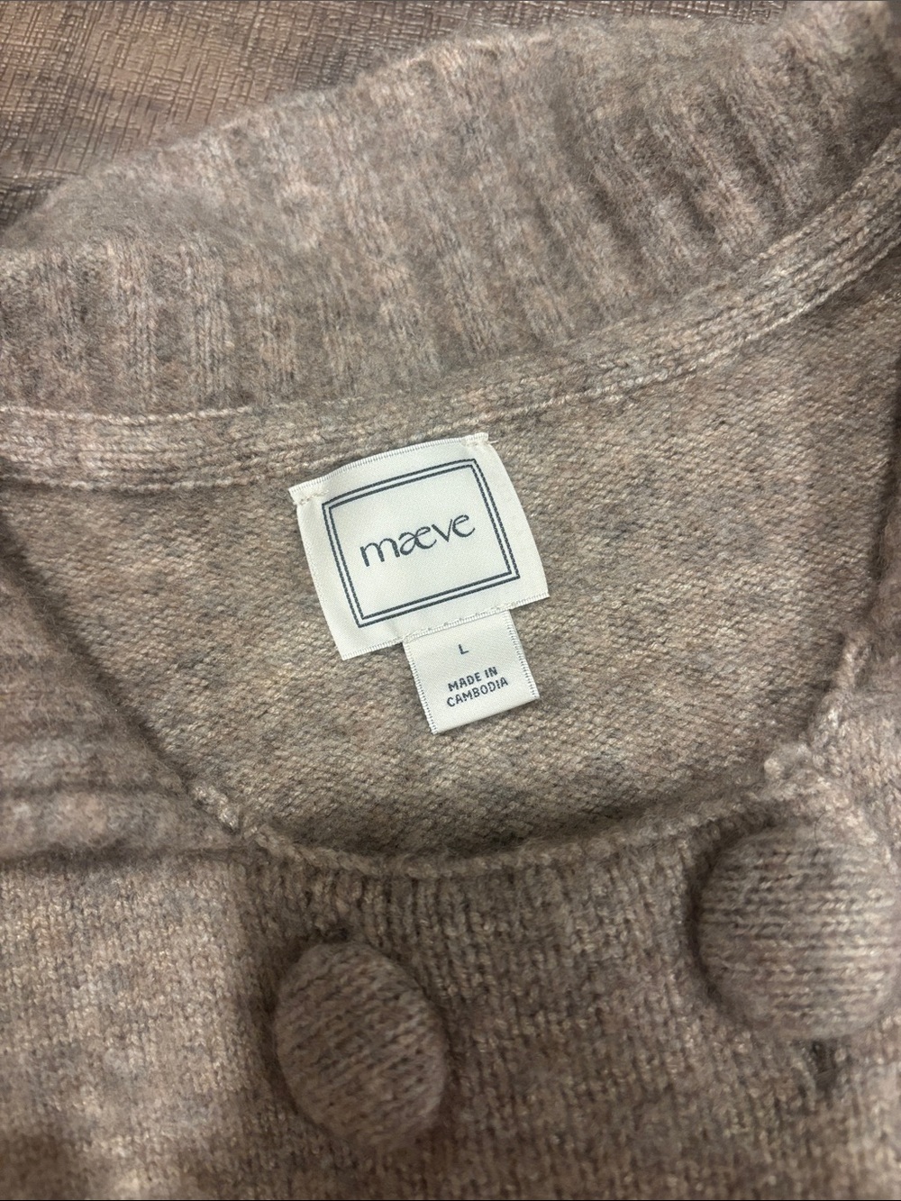 Maeve Collared Double Breasted Sweater Jacket Size Large - Picture 2 of 9